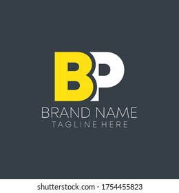 b p joint letter logo design vector. b p business logo.