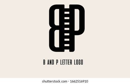 b and p logo connected to each-other. makes it a great monogram logo template etc  