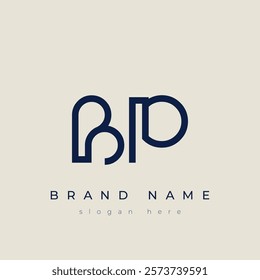 B and P logo design. BP abstract Letters Logo Monogram. This logo design is the process of creating a visual symbol that represents a brand, company, or individual.