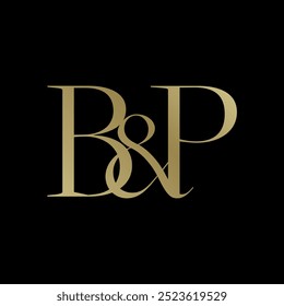 B P logomark with intertwined letters in luxury serif font and gold color add the elegance and luxurious feel to the logo
