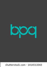 B P Q letters joint letters logo design template