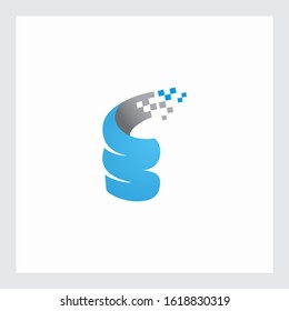 B Pixels Logo Symbol Design Template
