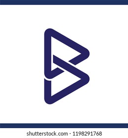 B Play Letter logo icon vector template