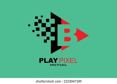 B Reproducir la plantilla de logotipo de la letra píxel para su marca.