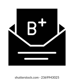 B plus Prüfungsergebnis oder Prüfungsbericht, Vektordesign