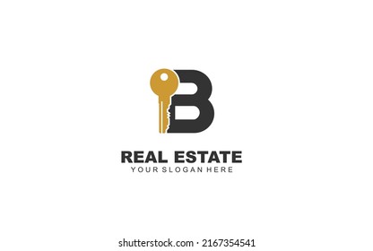 B PROPERTY logo design inspiration. Vector letter template design for brand.