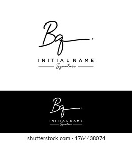 B Q BQ Initial letter handwriting and signature logo.