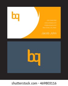 B & Q Joint letter logo, with Business card
