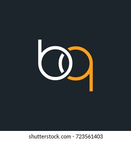 B Q joint logo round design letter template