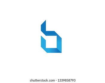 B or Q Letter Arrow Logo Element for logo design illustration