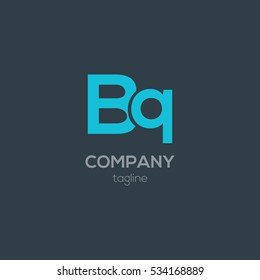 B & Q  Letter logo design vector element
