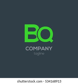 B & Q  Letter logo design vector element
