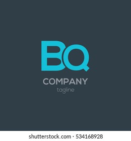 B & Q  Letter logo design vector element
