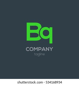 B & Q  Letter logo design vector element
