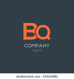 B & Q  Letter logo design vector element
