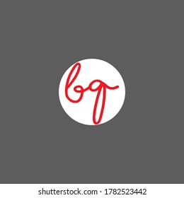 B Q letter logo monogram design