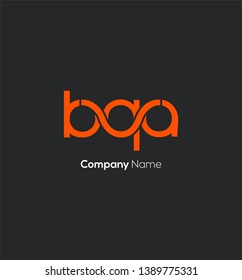 B Q A letters joint logo vector template