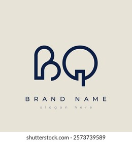 B and Q logo design. BQ abstract Letters Logo Monogram. This logo design is the process of creating a visual symbol that represents a brand, company, or individual.