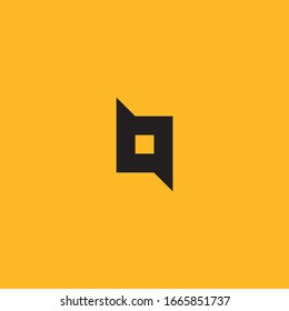b & q monogram logo in minimalist shape