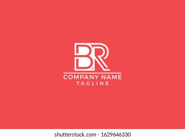 B R BR logo abstract letter initial based icon graphic design in vector editable file.