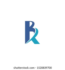 B R initial letter, modern logo design vector template