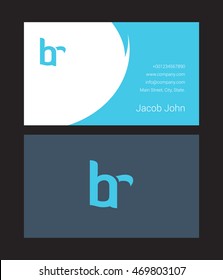 B & R Joint letter logo, with Business card
