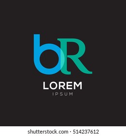 B & R Letter logo design vector element