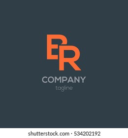 B & R  Letter logo design vector element
