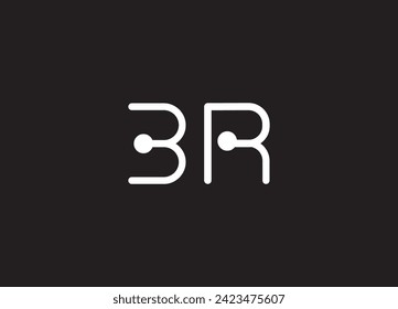 B R Logo and business card. BR Letter modern Design 