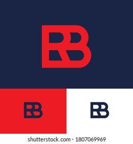 B, R logo concept. B and R red monogram. Logo can be used for business, clothes, sport and technology.