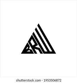 B R W letter logo creative design. BRW icon