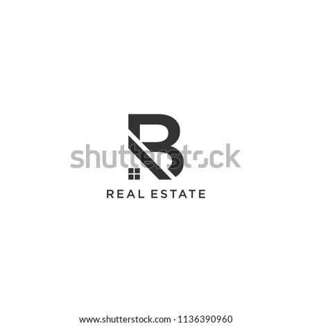 B real estate logo vector