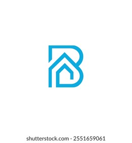 B real estate vector logo template design