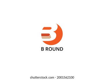 B round Abstract b letter modern initial logo design svg