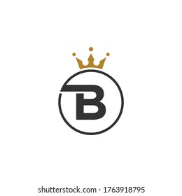 B royal Logo Design Template Vector monogram. Modern letters B.