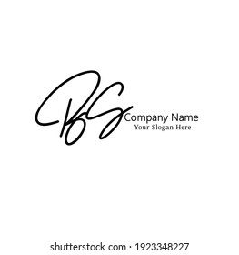 B S BS Escritura manuscrita inicial y logotipo de la firma. Logo inicial del vector de belleza .Moda, boutique, floral y botánica