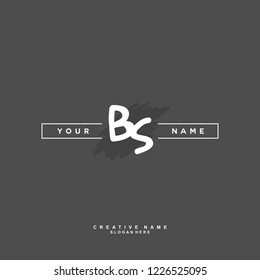 B S BS Initial logo template vector