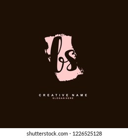 B S BS Initial logo template vector