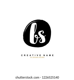 B S BS Initial logo template vector