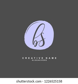 B S BS Initial logo template vector
