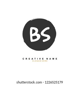 B S BS Initial logo template vector