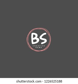 B S BS Initial logo template vector