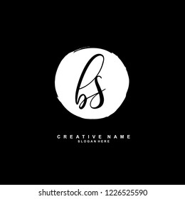 B S BS Initial logo template vector