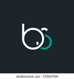 B S double round letter design vector