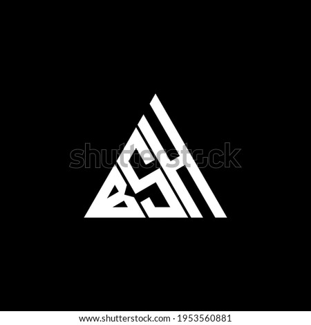 B S H letter logo creative design. BSH icon