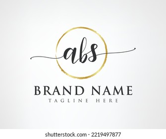 A B S Initial luxury Elegant Logo Template 