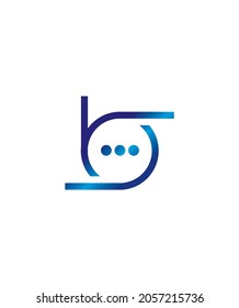 B and S initial modern shape vector logo template