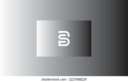 B AND S LETTER BLACK WHİTE VEKTÖR