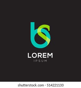 B & S Letter logo design vector element
