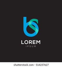 B & S Letter logo design vector element